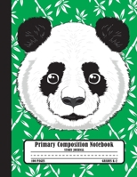 Primary Composition Notebook Story Journal: Cool Panda Bear Notebook with Picture Space, Title Lines, Dotted Midlines Handwriting Practice Paper with 100 Blank Writing Pages, Perfect for Kids in Kinde 1706314922 Book Cover