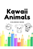 Large Kawaii Animals Coloring Book For Kids B0C2RYP1P9 Book Cover