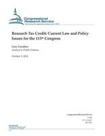 Research Tax Credit: Current Law and Policy Issues for the 113th Congress 1503188086 Book Cover