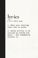 Lyrics Notebook: Songwriting Journal for Lyrics | Definition Edition B0GS9MMFHT Book Cover