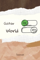 Guitar On Word Off Journal: Journal or Planner for Guitar Lovers / Retro Vintage Guitar Gift, (vintage journals and notebooks, kraft Old Paper, stitched wooden, handwritten diary, day book), Lined Jou 1661966616 Book Cover