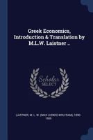 Greek Economics, Introduction & Translation 1016940211 Book Cover