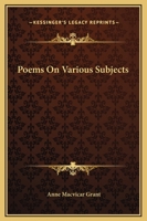 Poems On Various Subjects, 1022521772 Book Cover