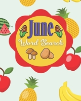 June Word Search: Gift For All Gemini & Cancer Family Members Born In June Who Love Roses and Honeysuckle B08L16VQ5F Book Cover