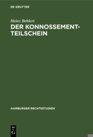 Der Konnossement-Teilschein 3112381971 Book Cover