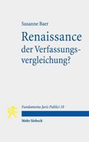 Renaissance Der Verfassungsvergleichung?: Mit Kommentaren Von Armel Le Divellec Und James Fowkes 3161620739 Book Cover