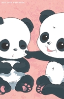 DOT GRID NOTEBOOK: Super Cute Panda Bear Friends Dotted Journal and Planner, Pretty Dot Notebook and Organizer for Unique and Creative Calendars, ... Drawings, Habit, Tasks or Expenses Tracking 1671807510 Book Cover
