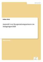 Auswahl Von Kooperationspartnern Im Anlagengeschaft 3838638956 Book Cover