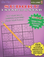 240 Sudoku Puzzles | From 1 Star to 6 Star Levels In One Book - Test Your Skills - Sharpen Your Mind | Volume 1: Enjoy your large print sudoku puzzles with answers in the back. B08NVDLRLH Book Cover