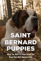 Saint Bernard Puppies: What You Need To Know Before You Bring Your Saint Bernard Home: Tips For Training A Saint Bernard Puppy B09BYN423W Book Cover