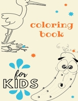 Coloring Book For Kids: Animal Coloring, Vegetables Coloring, Numbers 1-10, Coloring By Numbers, Free Coloring B08CPDLSR9 Book Cover