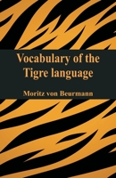 Vocabulary of the Tigré language 9353868122 Book Cover