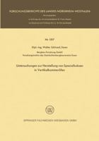 Untersuchungen Zur Herstellung Von Spezialkoksen in Vertikalkammerofen 3663065855 Book Cover