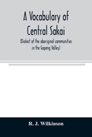 A Vocabulary of Central Sakai 9354006175 Book Cover