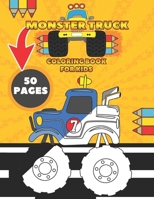 Monster Truck Coloring Book For Kids: Ages 4-8 Illustrations With Big Cars , Tractor , Construction Vehicles And Many More B08WP7H3MJ Book Cover