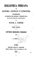 Biblioteca Peruana de Historia, Ciencias y Literatura 1535154373 Book Cover