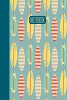 Notebook: Small Stylish Journal for Writing, Journaling, Notes, To Do Lists, Gratitude, Ideas, and More with Fun Surfboard Pattern Cover Design 167356626X Book Cover