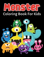 Monster Coloring Book: Funny Monsters Activity Book for Kids Ages 4-8, Boys or Girls B08L6F5R19 Book Cover