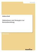Massnahmen Und Strategien Zur Bestandssenkung 3867465436 Book Cover