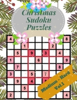 Christmas Sudoku Puzzles Medium - Hard Vol.1: 200 Fun Medium - Hard 9x9 Large Print Puzzles Games very perfect for your brain gym and also great Christmas idea Gift for Sudoku lover. 1674085699 Book Cover