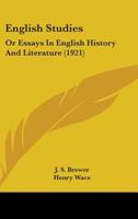 English Studies; or, Essays in English History and Literature. Edited With a Prefatory Memoir by Henry Wace 0548747989 Book Cover
