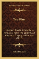 Two Plays Mantuan Revels 1165157136 Book Cover