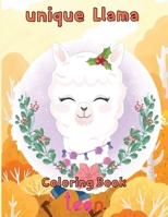 unique Llama Coloring Book teen: 8.5''x11''/Llama Coloring Book null Book Cover