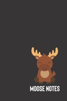 moose notes: small lined Woodland Animals Notebook / Travel Journal to write in (6'' x 9'') 120 pages 1709655089 Book Cover