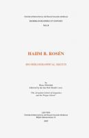 Haiim B. Rosen. Bio-Bibliographical Sketch Followed by the Late Prof. Rosen's Text: The Jerusalem School of Linguistics and the Prague School 9042916958 Book Cover