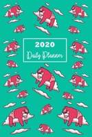 2020 Daily Planner: 12 Month: January 1 2020 - December 31 2020 Diary / 365 Pages - ( Daily Hourly Planner ) Page A Day With Cute Baby Sloth Pattern Cover 1706111878 Book Cover