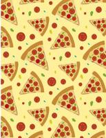 Pizza Food Pattern: Pizza Slices College Ruled Line Notebook 1073034194 Book Cover