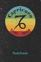 Vintage Zodiac Capricorn Notebook : Astrology Journal, Horoscope Notepad, Notes, 120 Pages, Blanc Lined, 6 X 9 1712859072 Book Cover