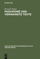 Paramone Und Verwandte Texte 3111162494 Book Cover
