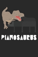 Pianosaurus Rex Musician Dinosaur: Unlined / Plain Dinosaur Notebook / Journal Sketchbook Gift - Large ( 6 x 9 inches ) - 120 Pages || Softcover 1676461094 Book Cover