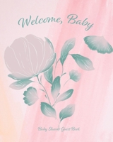 Baby Shower Guest Book: Enough Pages for 85 Guests, Space for Parents to Write a Message for the Baby, Record their Favourite Memories from the ... Gift Log, with the Peony Pink and Peach Cover 1698185804 Book Cover