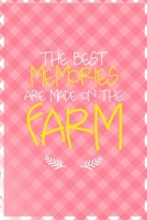 The Best Memories Are Made On The Farm: All Purpose 6x9 Blank Lined Notebook Journal Way Better Than A Card Trendy Unique Gift Checkered Pink Farmer 1694463648 Book Cover
