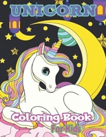 Unicorn Coloring Book For Kids: A children's coloring book and activity pages for 4-8 year old kids. For home or travel, it contains ... puzzles and more. B08RQZJ6DW Book Cover