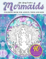 Mermaids Coloring Book For Adults , Teens and Kids: Easy , Stress Free Mermaid Lovers Gift and Mandala Designs . Adult Relaxation Activities For ... Coloring Book Gift for Mermaid Lovers B08W7R1GQ4 Book Cover