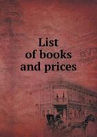 List of Books and Prices 1141114526 Book Cover