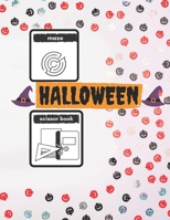maze halloween scissor book: kid halloween books kid halloween puzzle null Book Cover