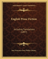 English Prose Fiction, Including Translations 1120616565 Book Cover
