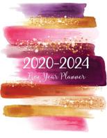 2020-2024 Five Year Planner: Watercolor Stroke Cover - 5 Year Plan Monthly Appointment Calendar with Holiday - 2020-2024 Five Year Schedule Organizer Agenda Logbook and Journal - Business Planners - 6 1077146167 Book Cover