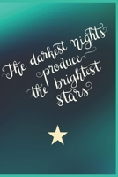 THE DARKEST NIGHTS PRODUCE THE BRIGHTEST STARS: GIFTS FOR GIRLS SKETCHING DIARY TURQUOISE MOTIF WITH WRITING PROMPTS 1694085724 Book Cover