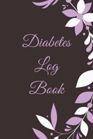 Diabetes Log Book: Weekly Diabetes Record for Blood Sugar, Insuline Dose, Carb Grams and Activity Notes Daily 1-Year Glucose Tracker Diabetes Journal Purple Flowers Edition (54 Pages, 6 x 9) 1706019629 Book Cover