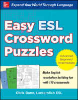 Easy English Crossword Puzzles for ESL 0071821341 Book Cover