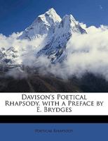 Davison's Poetical Rhapsody. with a Preface by E. Brydges 1147404828 Book Cover