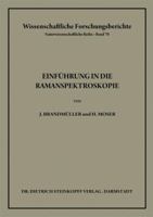 Einfuhrung in Die Ramanspektroskopie 3642865216 Book Cover