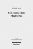 Schleiermachers Staatslehre 3161508998 Book Cover
