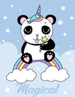 Magical: Cute Bear Panda Kawaii Composition Notebook Japanese Anime Drawing and Doodling and Painting Sketching 110 Blank Pages 8.5" x 11" Journal Planner 1661517331 Book Cover