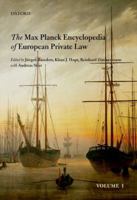 Max Planck Encyclopedia of European Private Law 0199578958 Book Cover